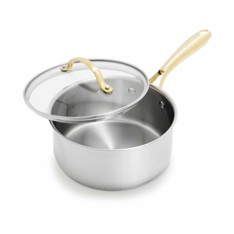 GREENPAN Swift 18cm Stainless Steel Covered Saucepan GPST084803-image null