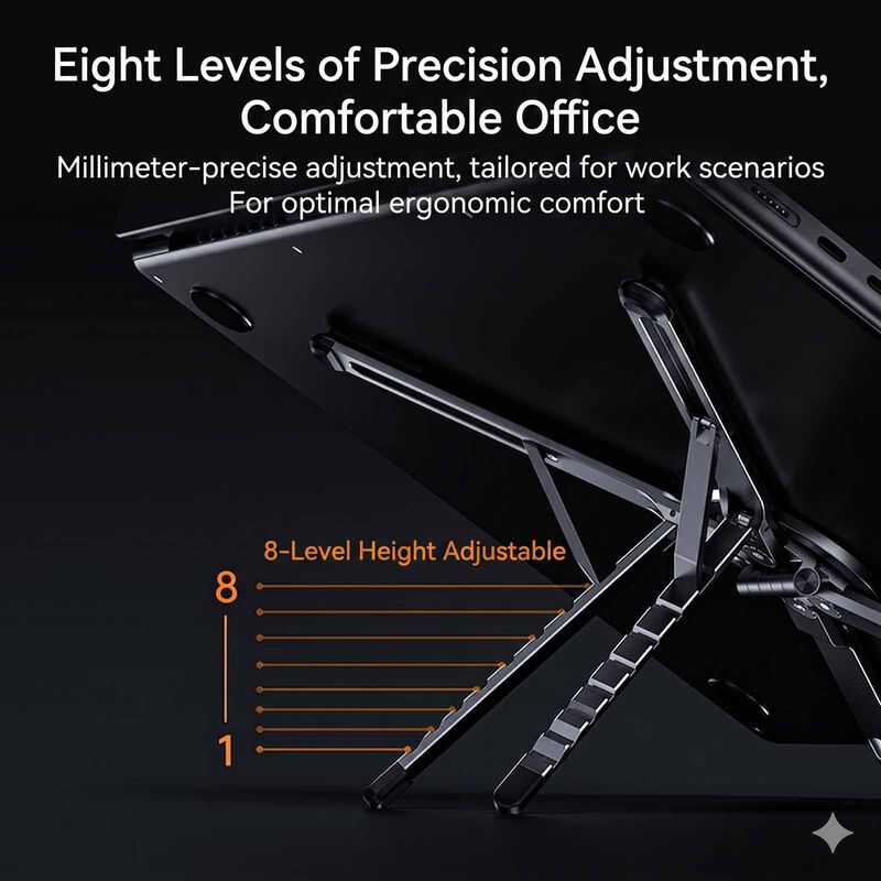 N.BRANDZ Nbrandz/n-magnetic Adjustable Foldable Aluminium Phone And Laptop Stand N-STAND005-image 7