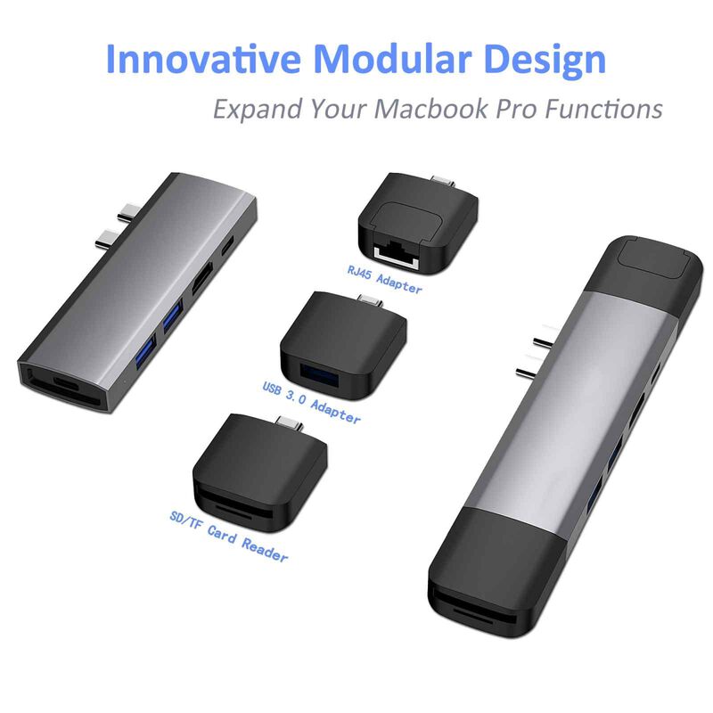 FLUJO Usb C Multi-function Adapter Macbook Pro Thunderbolt CH-50-G-image 2