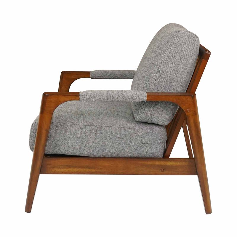 MUZE 1 Seater Sofa (fab) Grey Fabric Sofa PERLIS-image 3
