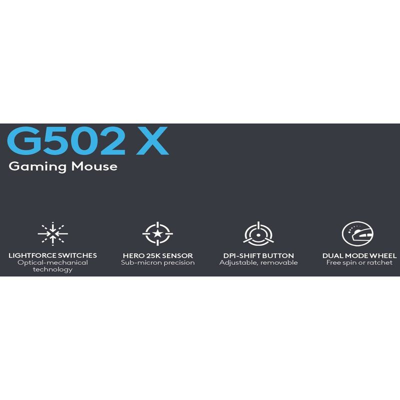 LOGITECH G502 X Wired Gaming Mouse Black 910-006140-image 12