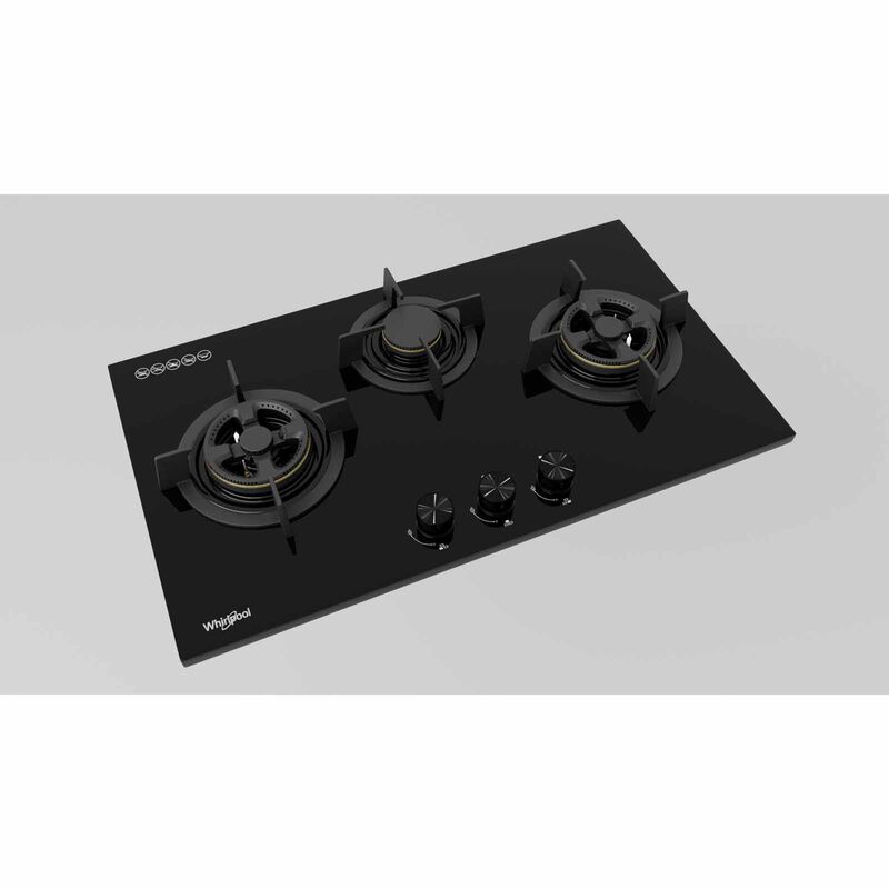 WHIRLPOOL 78cm 3 Burners Lpg Gas Hob Tempered Glass Surface (exclude Installation) GWG7830LS-image 3