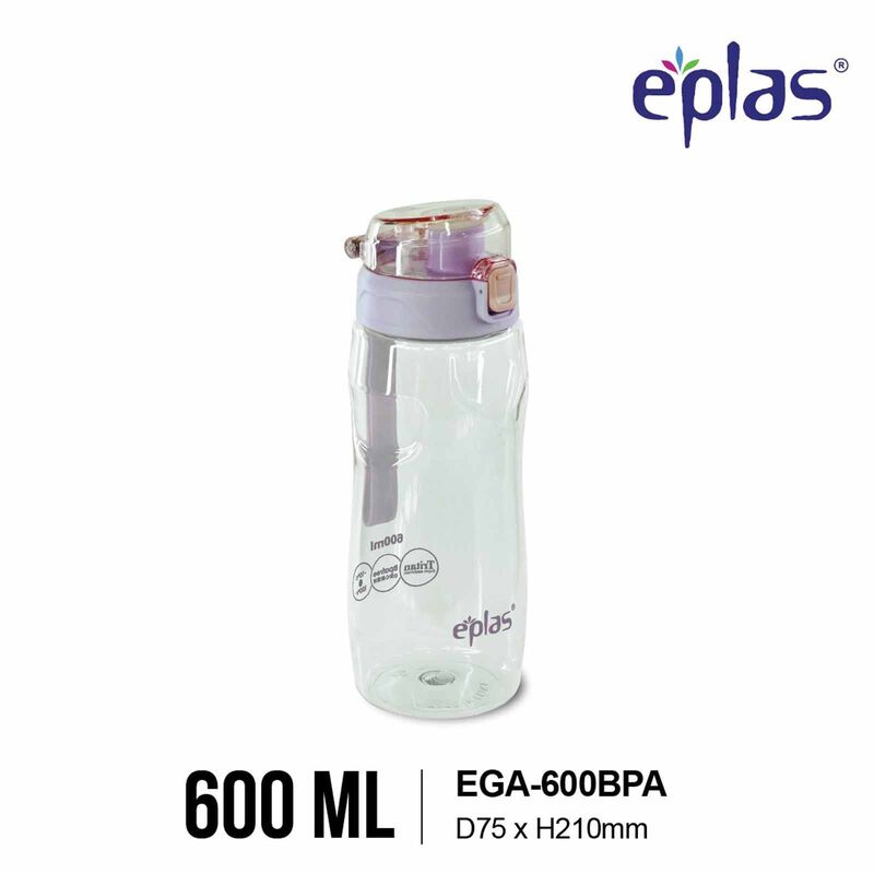 EPLAS Eplas Ega-600 One Touch To Open Bottle (600ml) - Purple EGA-600-image 1