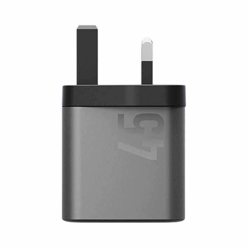 ENERGEA Ampcharge Gan45, 2c Pd/pps/qc3.0 Wall Charger,45w (uk) - Gunmetal CHR-AC2C-GAN45UK-image 2