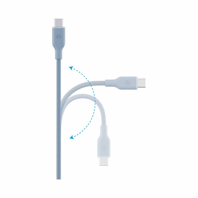 BAZIC Gocharge Weave C-c Cable 480mbps, 60w 1.5m - Blue CBL-GCWE-BLU150-image 3