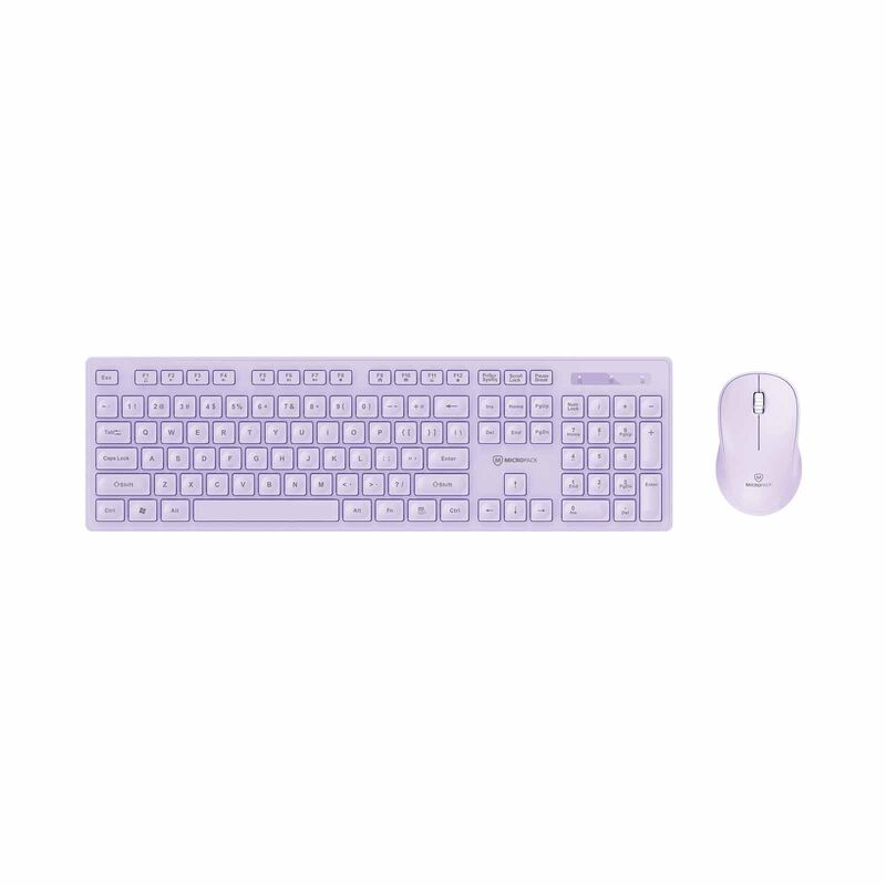 MICROPACK Ifree Lite 2 Wireless Combo - Purple KM-237W-EN-PL-image 1