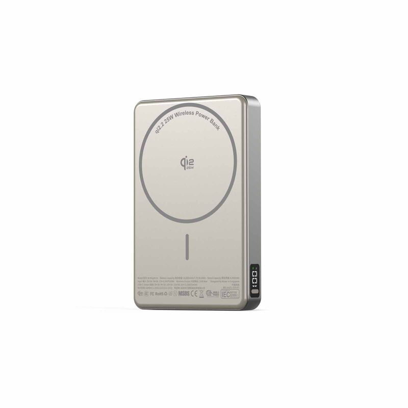 MAZER Qi2-25w Certified 10,000mah Pd45w Slim Power Bank-natural Titanium M-MAGAIR31-NT-image 11