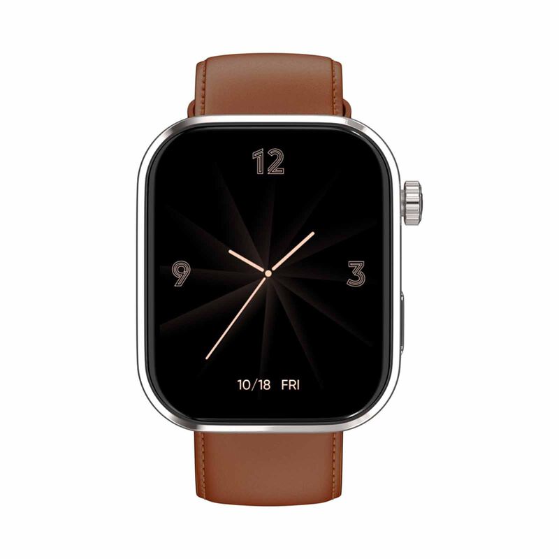 NOISE Colorfit Pro 6 Max Smartwatch - Brown Titanium WRB-SW-CFPRO6MAX-LTHR-TITNUM_BRN-image 1