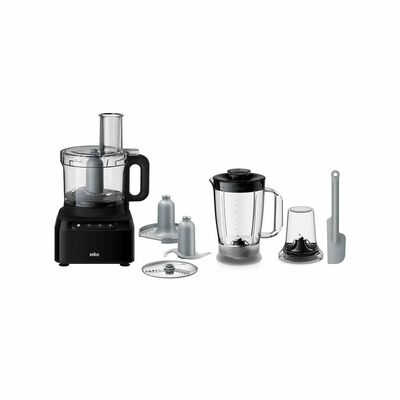 BRAUN Purease Food Processor (800w 1.2l + 2.1l) FP3132BK