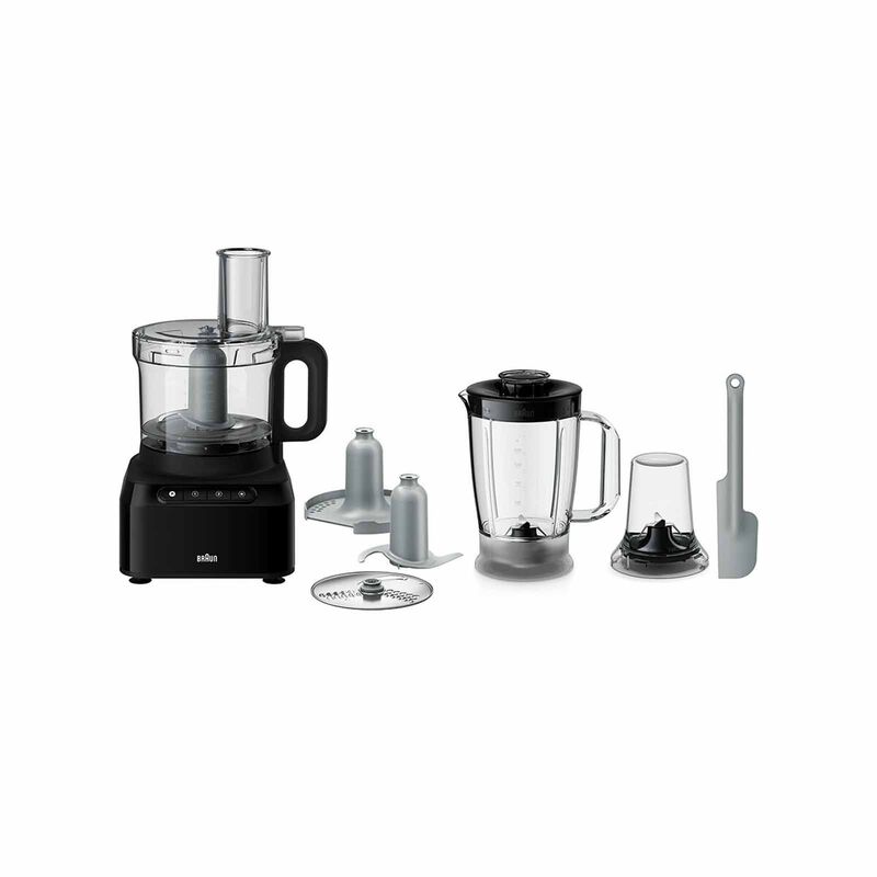 BRAUN Purease Food Processor (800w 1.2l + 2.1l) FP3132BK-image 1