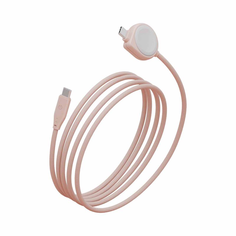 ENERGEA Flow Duo Watch, 2-in-1 C To C + Watch Cable, 480mbps, 60w, 1.5m -pink CBL-FLDWATCH-PNK-image 1