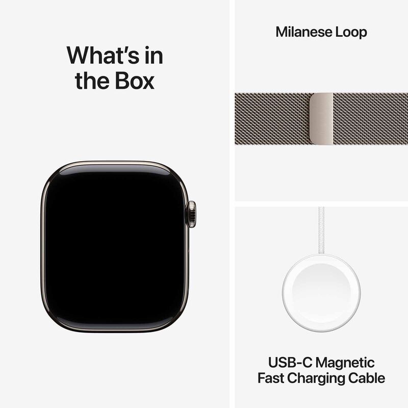 APPLE Watch Series 11 Gps + Cellular 46mm Natural Titanium Case With Natural Milanese Loop - S/m MFCY4X/A-image 9