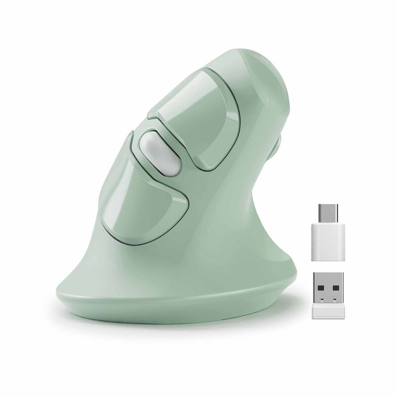 MICROPACK Ergo Life Rf 2.4g Wireless Ergo Mouse - Green MP-V03W-GN-image 1