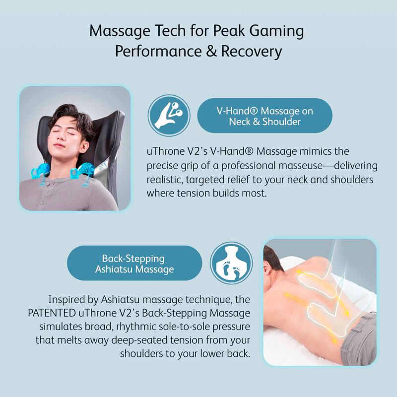 OSIM Uthrone V2 Gaming Massage Chair - Black OS-8243-BK-image 9