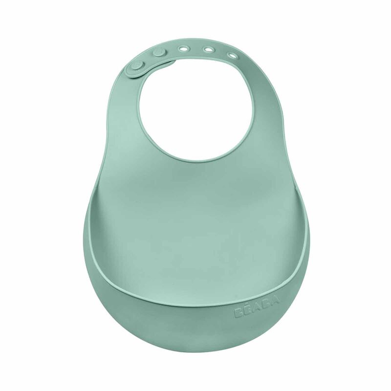 BEABA Bib - Sage Green (online) SILICONE-image 1