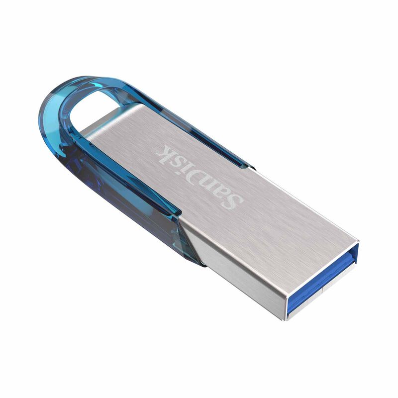 SANDISK Ultra Flair Usb 3.0, 64gb Flash Drive, Tropical Blue, Metal Casing SDCZ73-064G-G46B-image 2