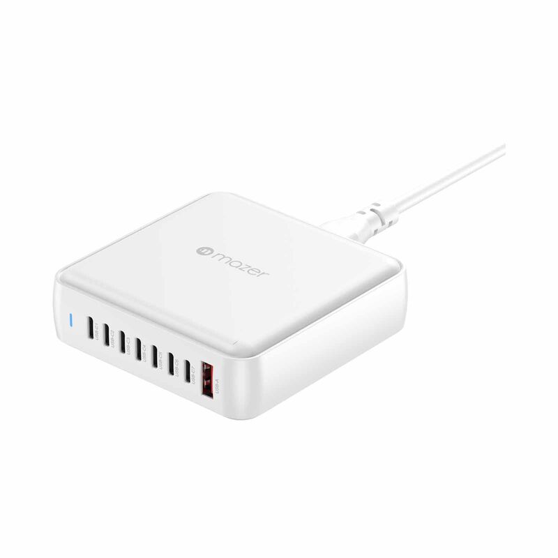MAZER Ganprestige Uk Pd170w 8ports (7c1a) Desktop Charger With 1.5m Power Cable-white M-D170W-V5-WH-image 5