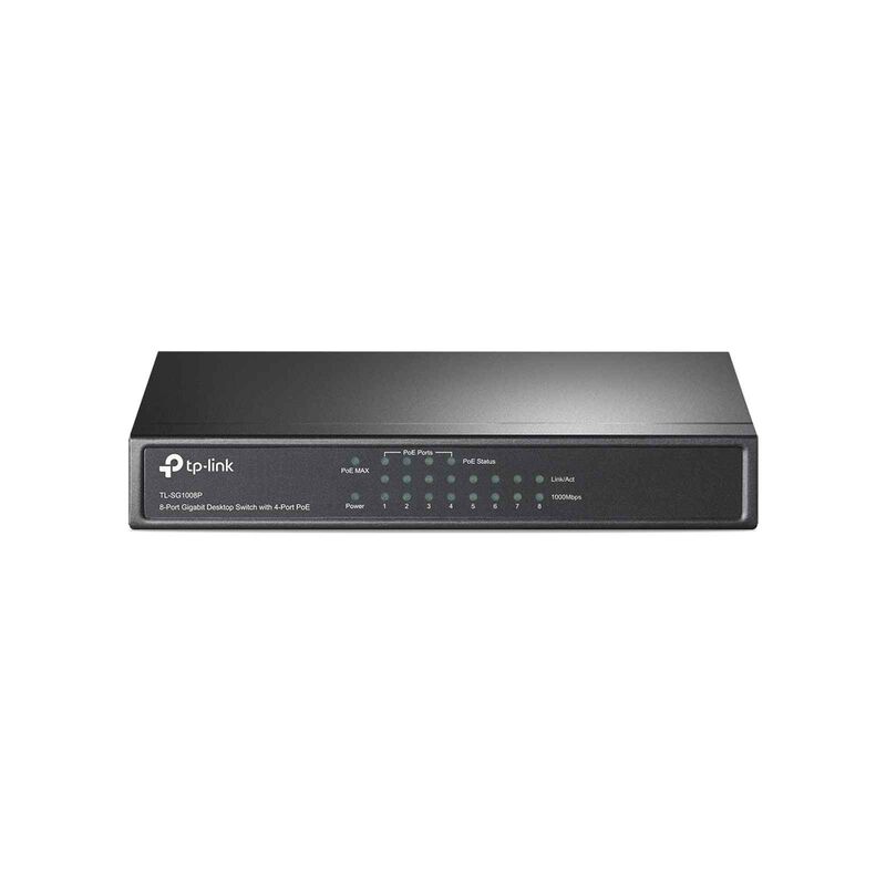 TP LINK 8-port Gigabit Desktop Poe Switch, 8 Gigabit Rj45 Ports Including 4 Poe Ports, 802.3af, 55w Poe Powe TL-SG1008P-image 1