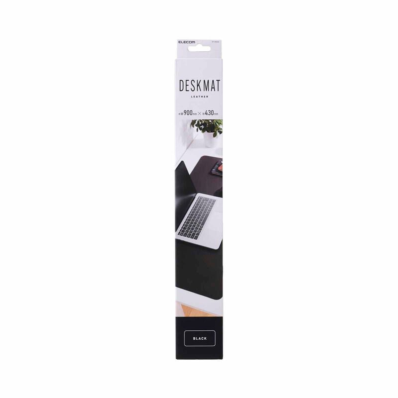 ELECOM Soft Leather Large Desk Mat Black MP-DM04BK-image 3
