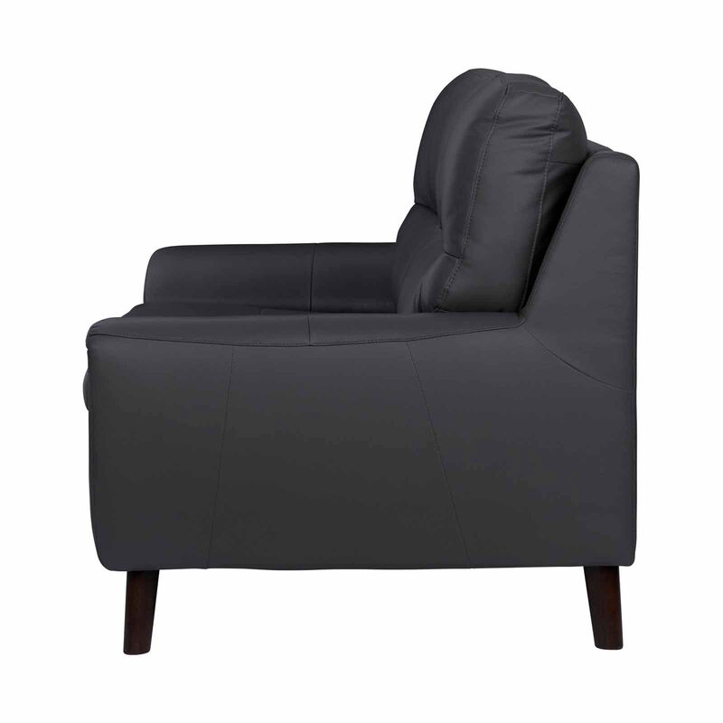 SOLOTTI 3 Seater (hl) Charcoal Half Leather Sofa CARLOTTA-image 3