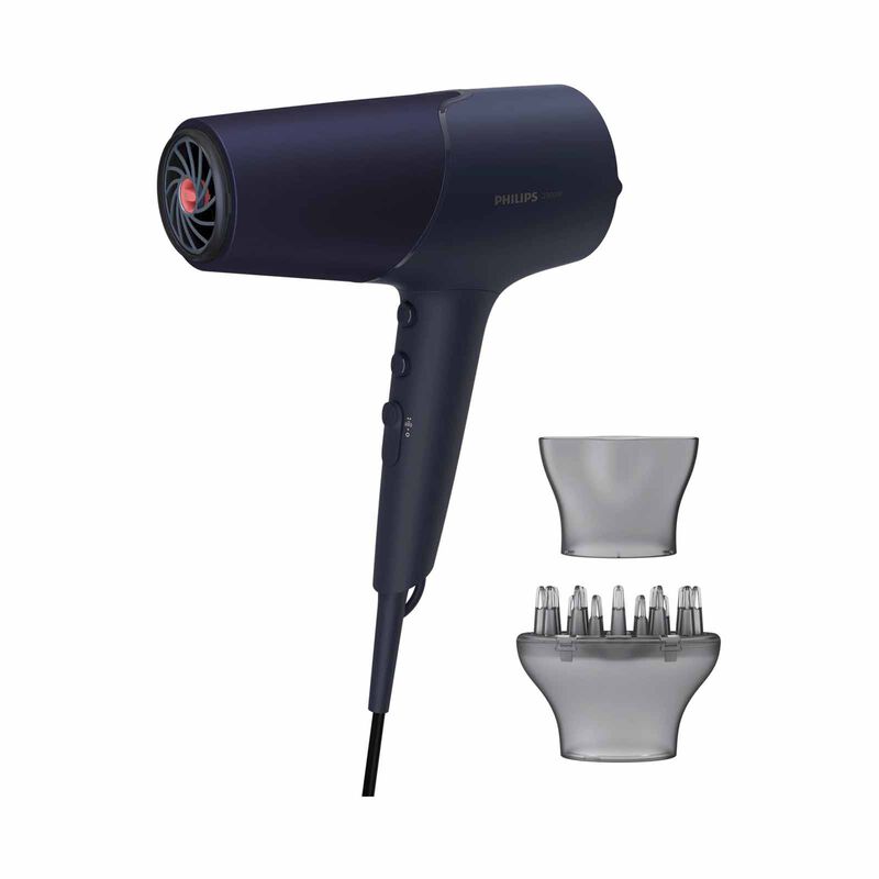 PHILIPS Series 5000 Hair Dryer (2300w) - Blue & Metallic BHD510/03-image 1