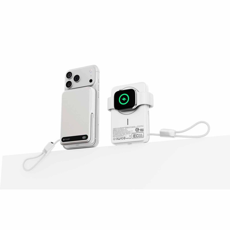 MAZER Maglink 10,000mah Magnetic 15w/apple Watch Charging/usb-c Pd27w Cable Power Bank-silver M-MAGLINK19-SV-image 9