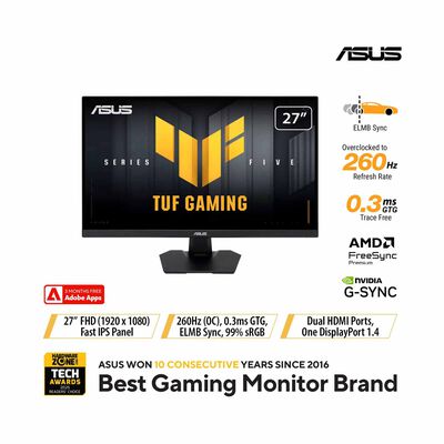 ASUS 27in Tuf Gaming Fhd 260hz Ips Gaming Monitor VG279QM5F