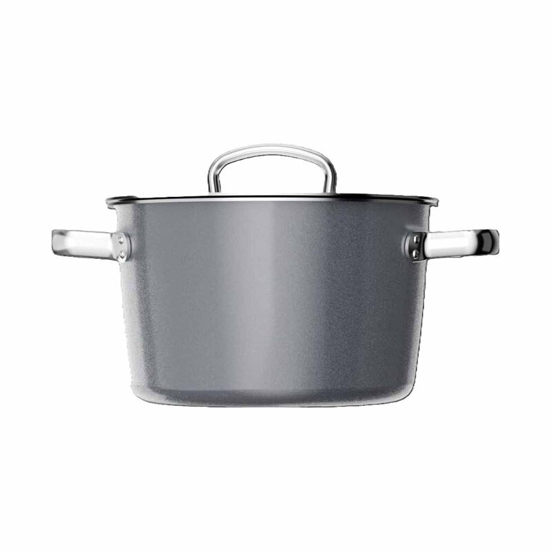 KANDA Titanium Micro-pressure Stew Pot 22cm - Silver TITANIUM MICRO-PRESSURE STEW POT 22CM - SILVER-image null