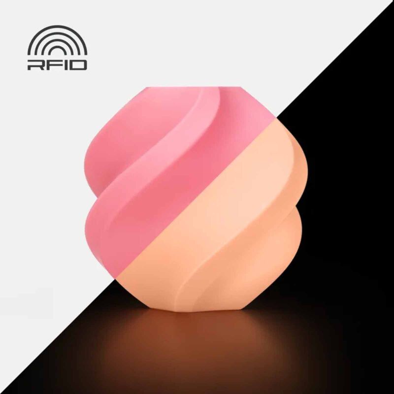 BAMBU LAB Pla Glow - Glow Pink-with Reusable Spool BAM-A12-R0-1.75-1000-SPL-image null