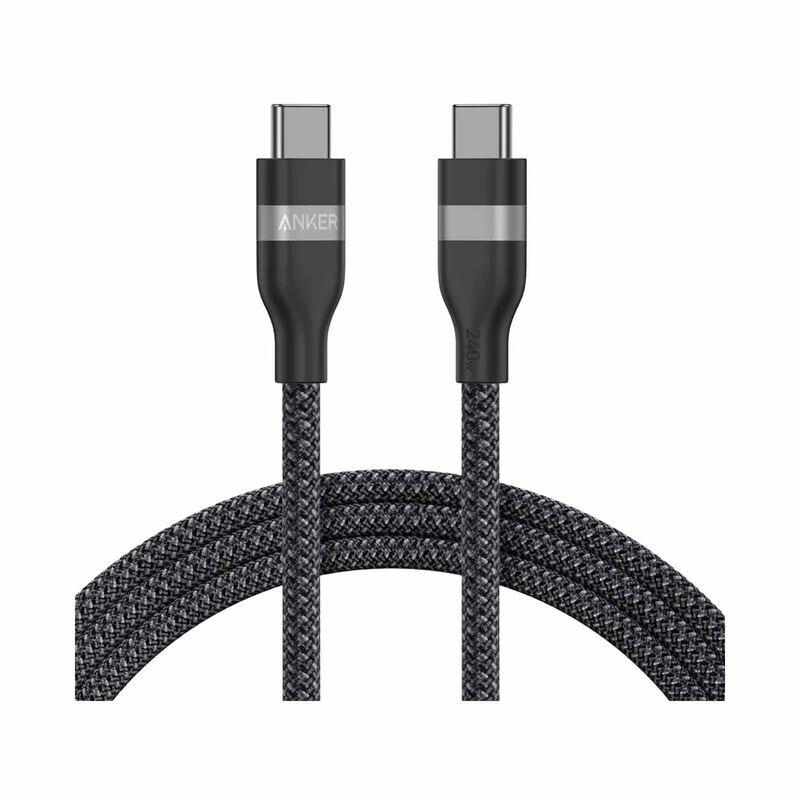 ANKER Usb-c To Usb-c Cable 240w Braided - Black 6ft A82E2H12-image 1