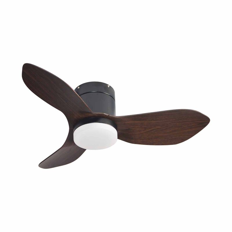 EUROPACE 36 In Bldc Motor Ceiling Fan W/light (black With Dark Wood) ECF36H - BK/DW-image 2