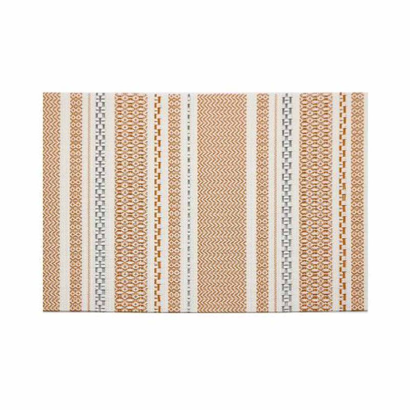 UB-1780 Rect Placemat L30xw45cm, White With Orange & Silver 1780ZJ-ST0768TH-3-image null