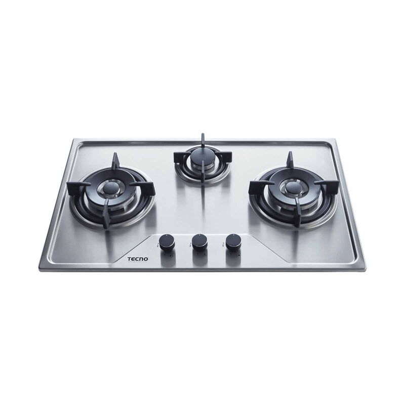 TECNO 76cm 3 Burners Stainless Steel Hob (exclude Installation) TS 7633TRSV-image 1