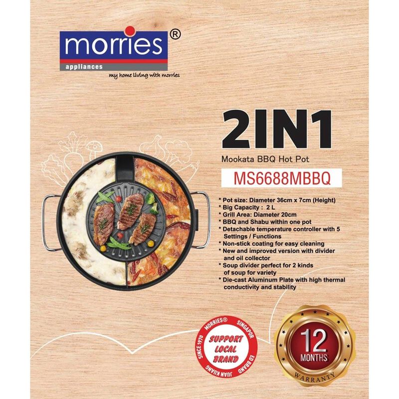 MORRIES Mookata Bbq Hotpot MS-6688MBBQ-image 6