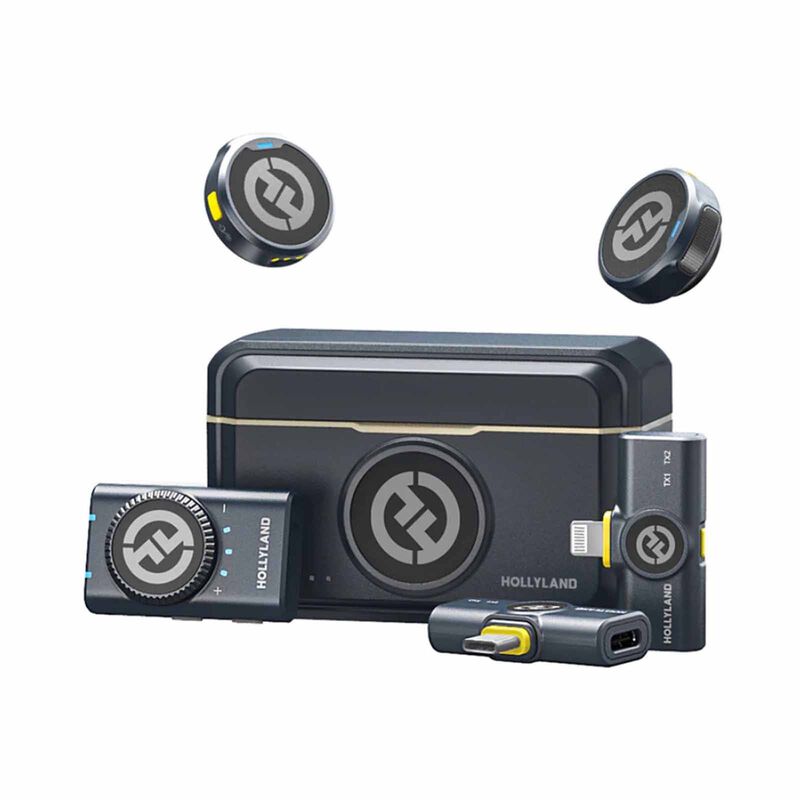 HOLLYLAND Wireless Lavalier Microphone Combo (space Gray) LARK M2 COMBO-image 1