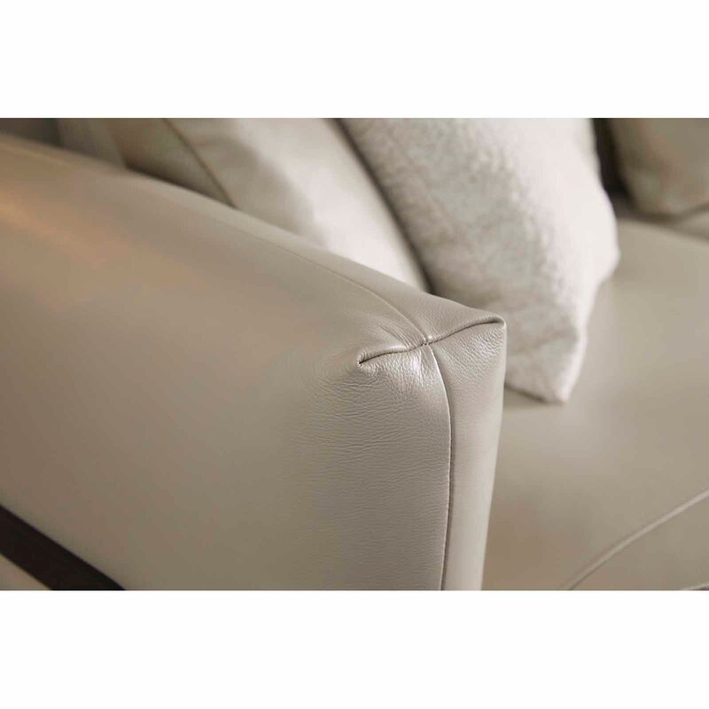 MUZE L Shaped-e Recliner (fl) Lt Pebble Full Leather Sofa ZELMIRA-image 6
