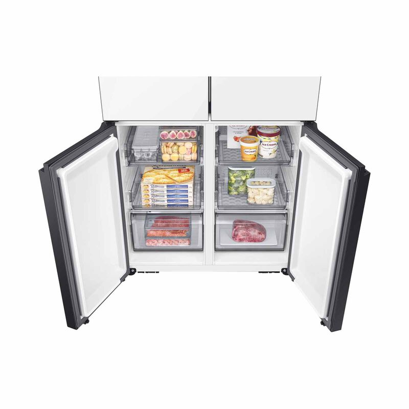SAMSUNG Bespoke 4 Door Fridge -white (634l) (fixed Panel) RM70F63R3WSS-image 5