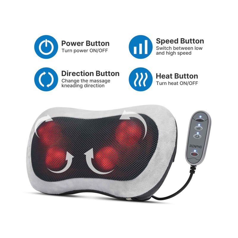 RENPHO Remote Control Pillow - Black NM068-BK-image 3