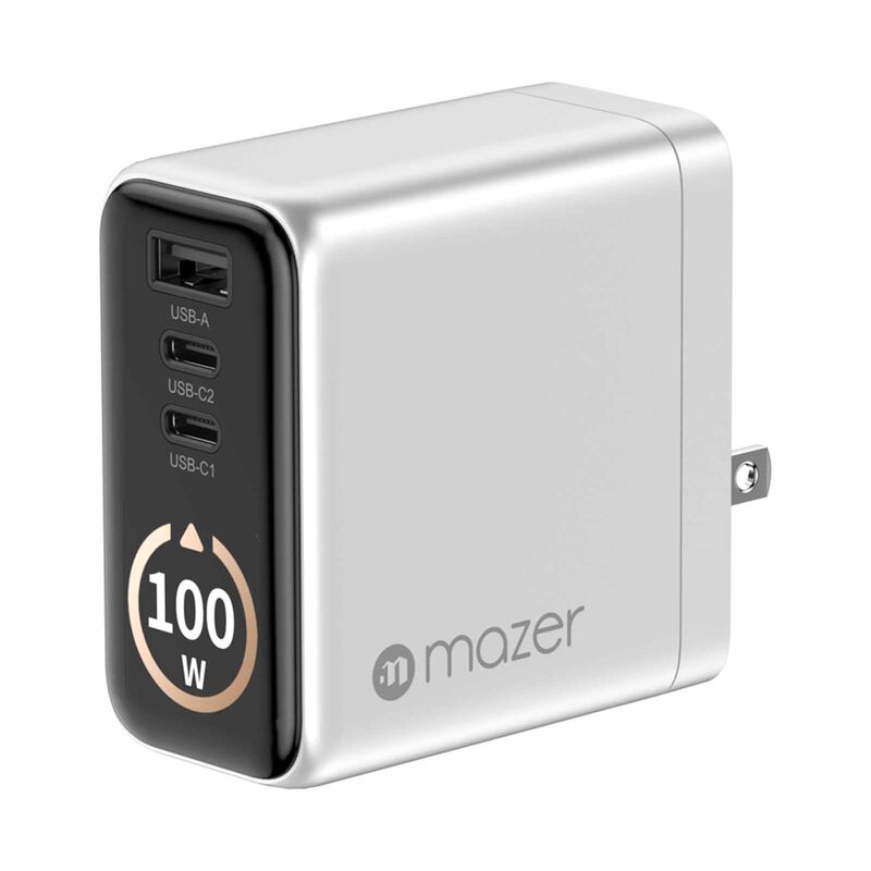 MAZER Aiprestige Gan Pd100w 2c1a With Travel Plugs-silver M-AI-G100W-V7-SV-image 5