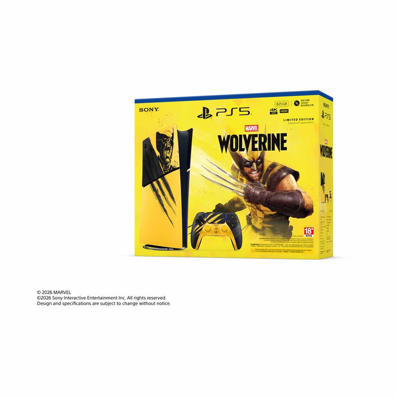 SONY Playstation 5 Digital Edition &ndash; Marvels Wolverine Battle Yellow Limited Edition Bundle ASIA-00503-image 7