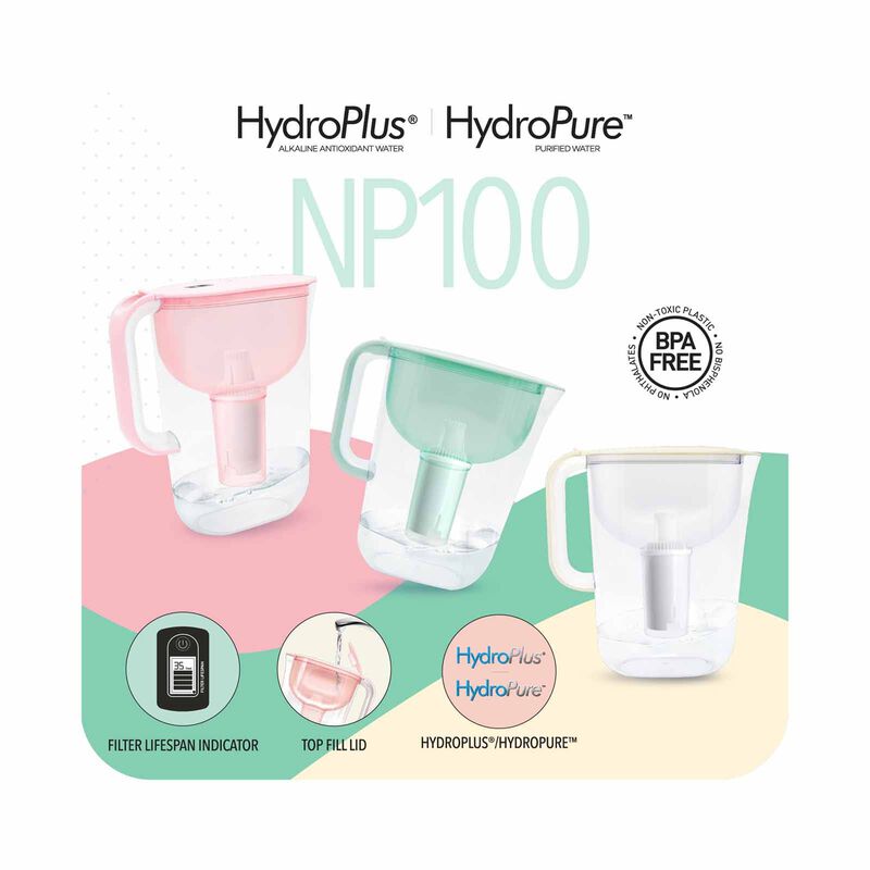 NOVITA Water Pitcher Rosa Pink Hydropure & Filter Pack NP100P BUNDLE-image 2