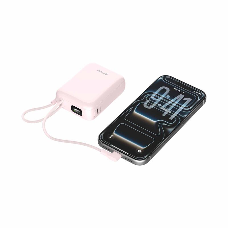 MAZER Powercharge Nano Duo 10,000mah Pd35w With Built-in C-cable X2 Powerbank - Pink M-PC35CC-PK-image 8