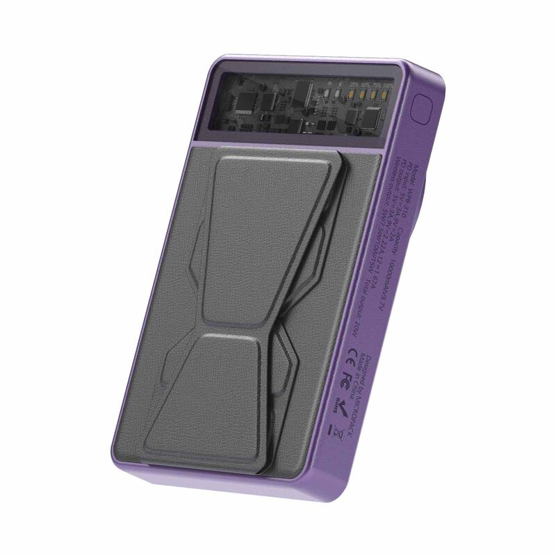 MICROPACK 3 In 1 Pd Fast Charging Magnetic Wireless Powerbank - Purple WPB-310-PL-image 6