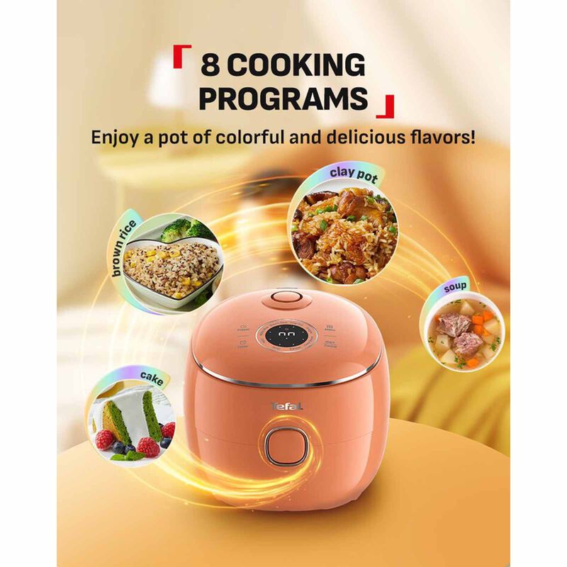 TEFAL Pop Fuzzy Logic Rice Cooker (0.7l) - Terracotta RK535T-image 5