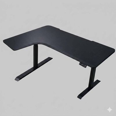 TABLEHOLIC Electric Height Adjustable Table (black) - 160x110cm Left L-DESK