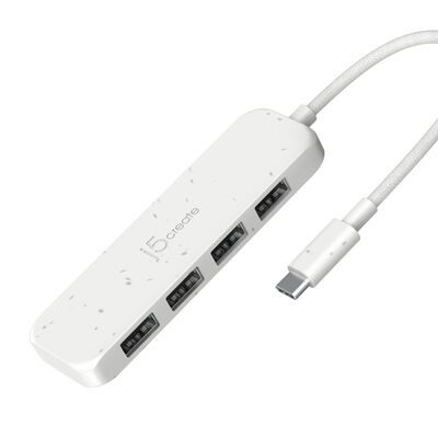 J5CREATE Usb-c To 4-port Type-a Gen 2 Hub (white) JCH341EW