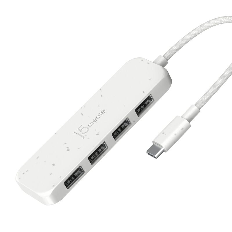J5CREATE Usb-c To 4-port Type-a Gen 2 Hub (white) JCH341EW-image 1