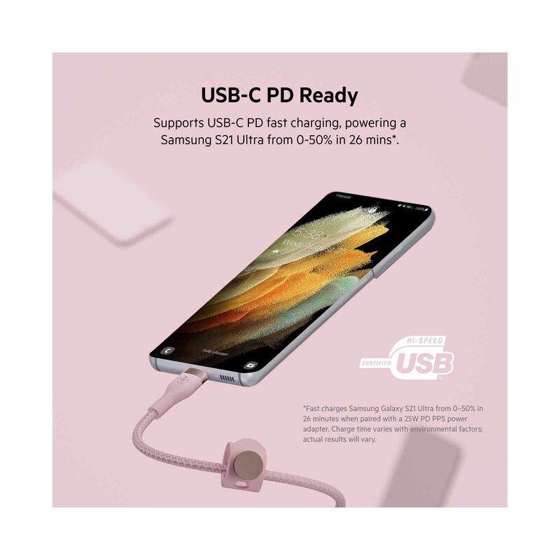 BELKIN Boostcharge Pro Flex Usb-c To Usb-c Cable 60w 1m Pink CAB011BT1MPK-image 7