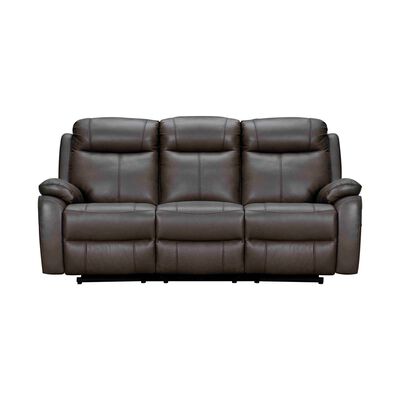 3rr-m Seater (fl) Dk Mocha Full Leather Recliner Sofa DRESDEN