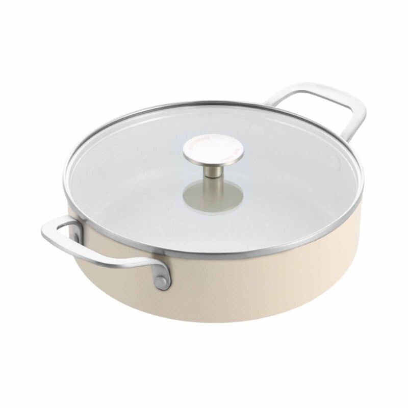 KITCHENAID Aluminium 24cm Covered Skillet - Almond Cream KAAM081284-image null